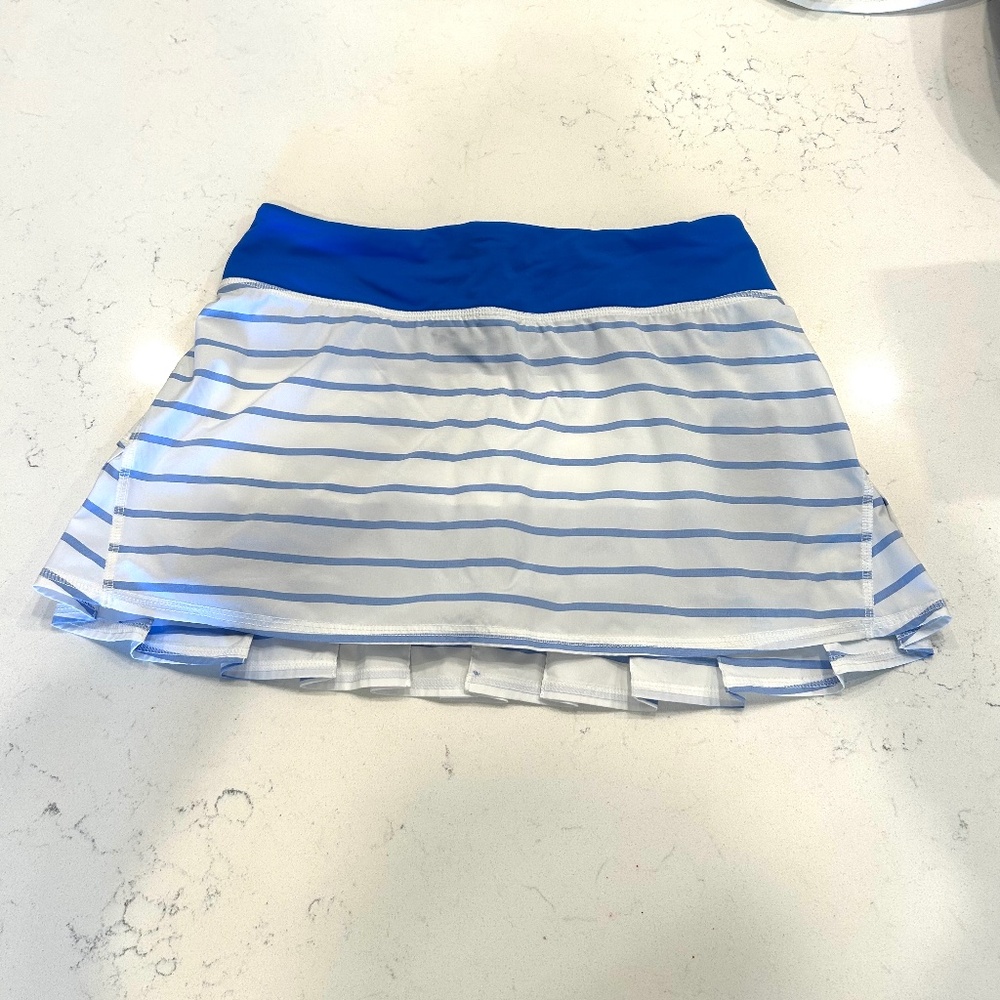 Lululemon Women's Run Skort Blue/White Stripe Size 6
